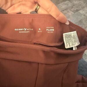 Old Navy Powersoft High-Rise Flare Pants in Brown